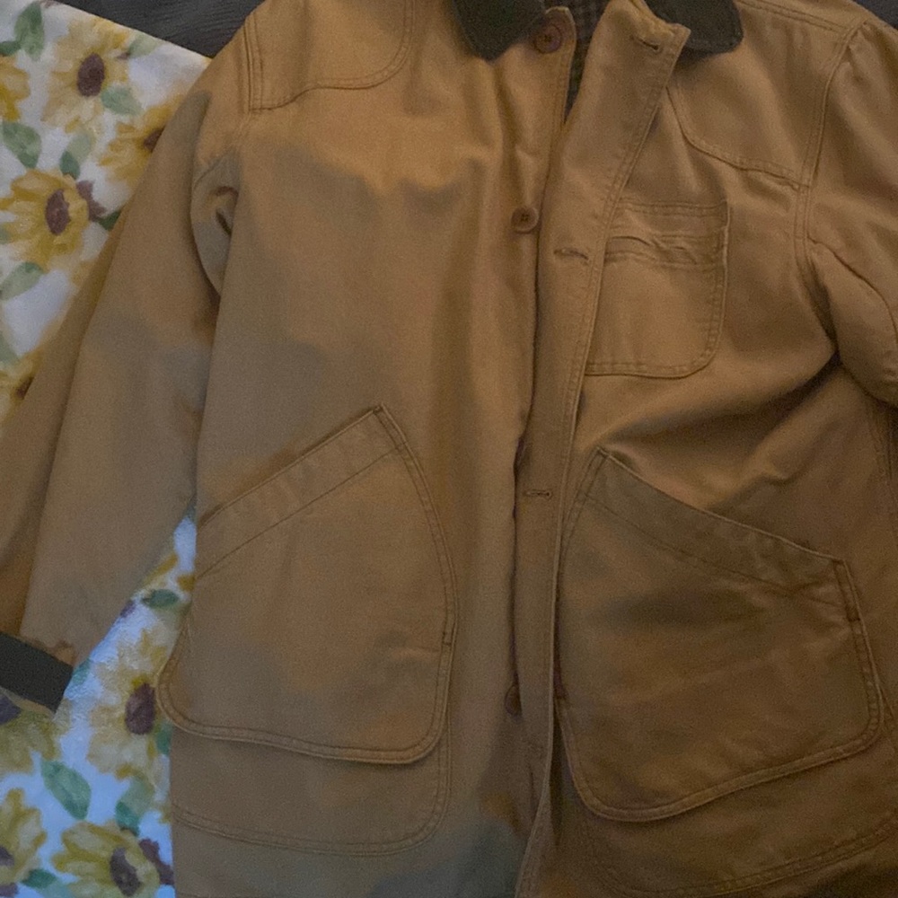 LL Bean Fieldcoat with removable lining.